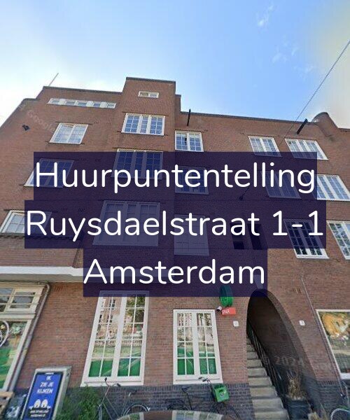 Foto gevel Huurpuntentelling voor Ruysdaelstraat 1-1, Amsterdam