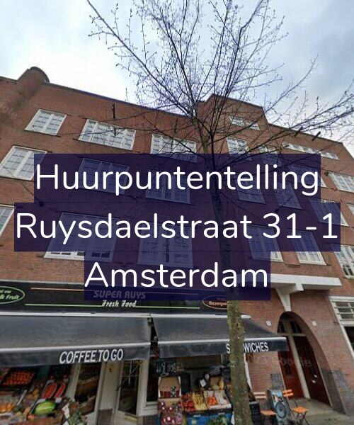 Foto gevel Huurpuntentelling voor Ruysdaelstraat 31-1, Amsterdam