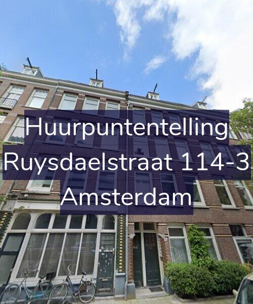 Foto gevel Huurpuntentelling voor Ruysdaelstraat 114-3, Amsterdam