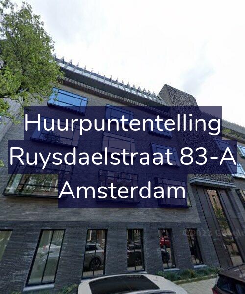 Foto gevel Huurpuntentelling voor Ruysdaelstraat 83-A, Amsterdam