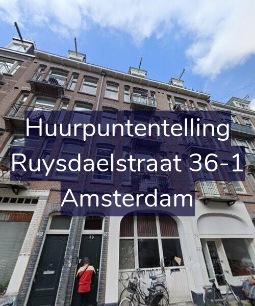 Foto gevel Huurpuntentelling voor Ruysdaelstraat 36-1, Amsterdam