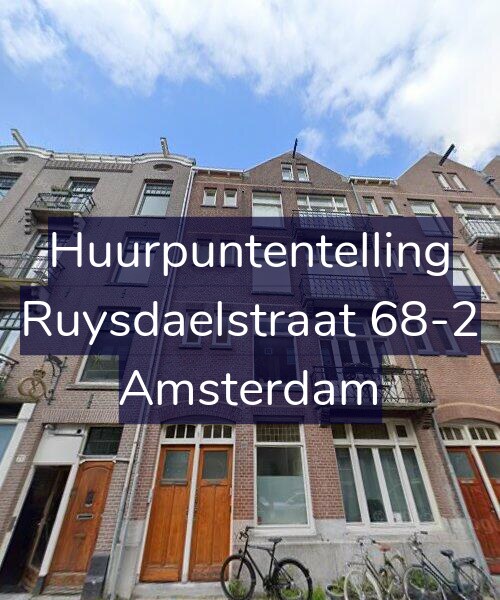 Foto gevel Huurpuntentelling voor Ruysdaelstraat 68-2, Amsterdam
