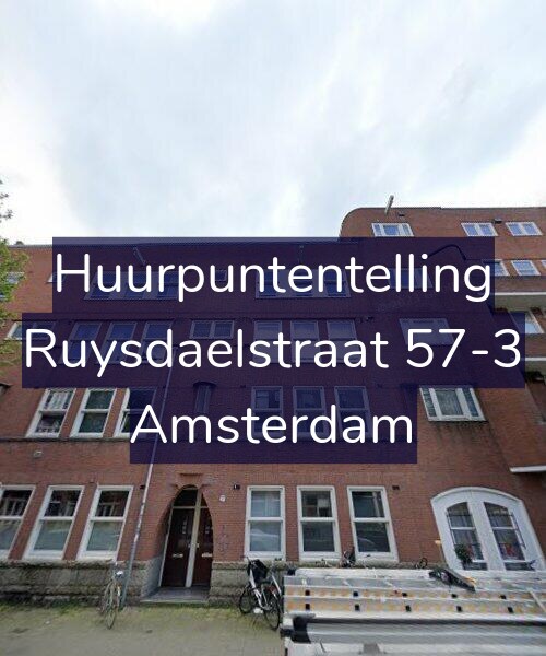 Foto gevel Huurpuntentelling voor Ruysdaelstraat 57-3, Amsterdam