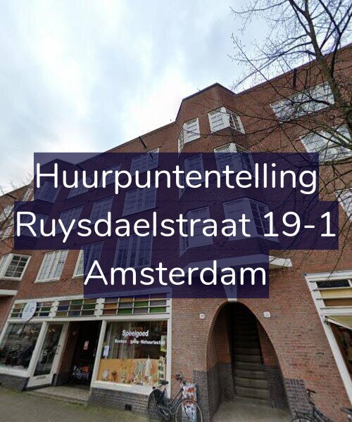 Foto gevel Huurpuntentelling voor Ruysdaelstraat 19-1, Amsterdam