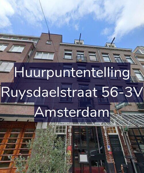 Foto gevel Huurpuntentelling voor Ruysdaelstraat 56-3V, Amsterdam