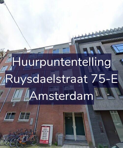 Foto gevel Huurpuntentelling voor Ruysdaelstraat 75-E, Amsterdam