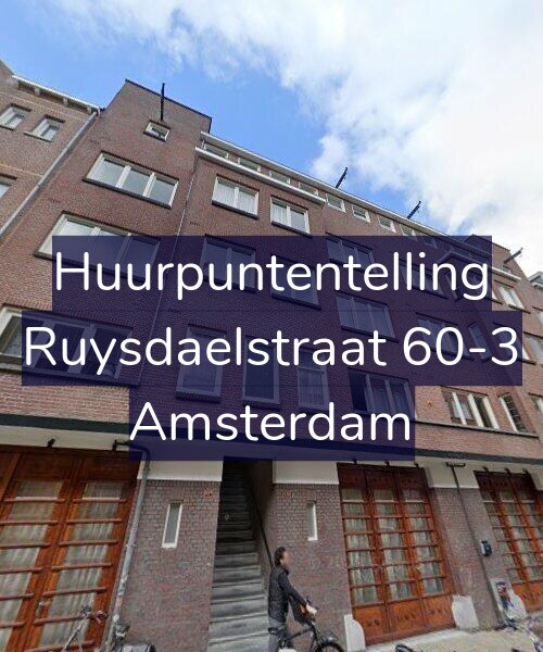 Foto gevel Huurpuntentelling voor Ruysdaelstraat 60-3, Amsterdam