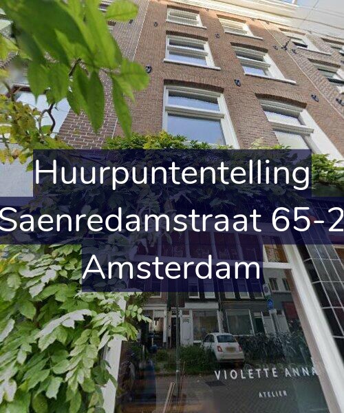 Foto gevel Huurpuntentelling voor Saenredamstraat 65-2, Amsterdam