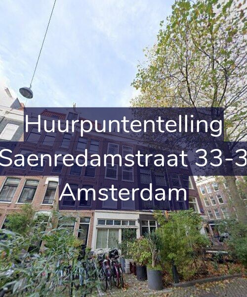 Foto gevel Huurpuntentelling voor Saenredamstraat 33-3, Amsterdam