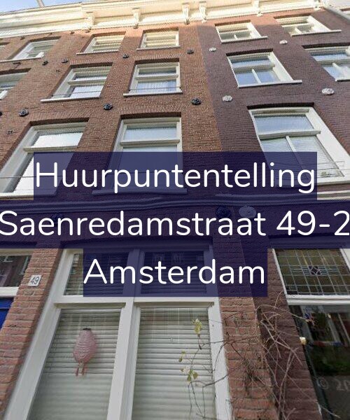 Foto gevel Huurpuntentelling voor Saenredamstraat 49-2, Amsterdam