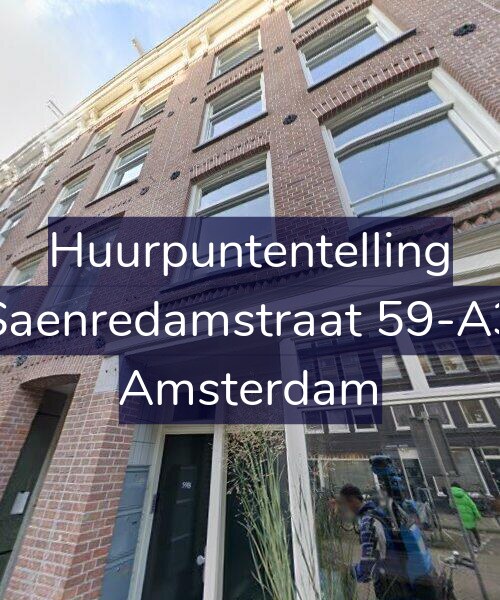 Foto gevel Huurpuntentelling voor Saenredamstraat 59-A3, Amsterdam