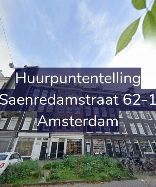 Foto gevel Huurpuntentelling voor Saenredamstraat 62-1, Amsterdam