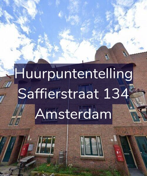 Foto gevel Huurpuntentelling voor Saffierstraat 134, Amsterdam
