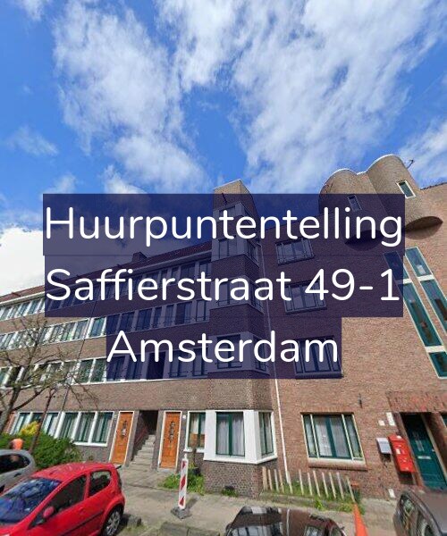 Foto gevel Huurpuntentelling voor Saffierstraat 49-1, Amsterdam