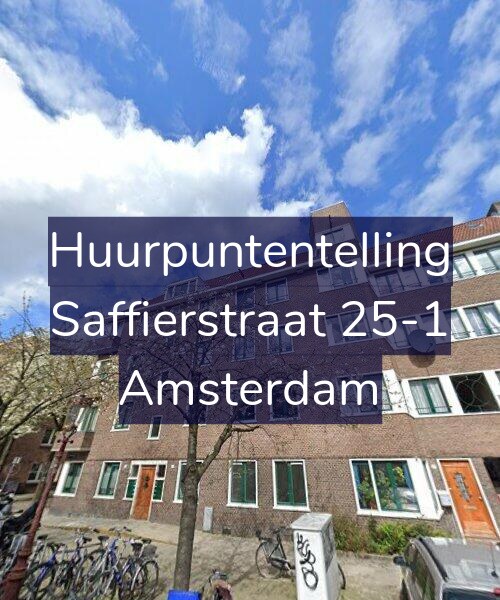 Foto gevel Huurpuntentelling voor Saffierstraat 25-1, Amsterdam