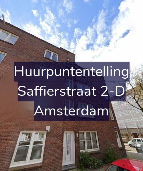 Foto gevel Huurpuntentelling voor Saffierstraat 2-D, Amsterdam