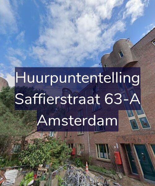 Foto gevel Huurpuntentelling voor Saffierstraat 63-A, Amsterdam