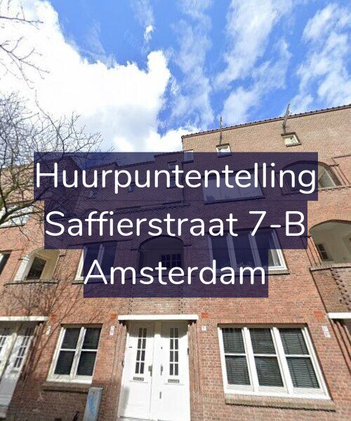 Foto gevel Huurpuntentelling voor Saffierstraat 7-B, Amsterdam