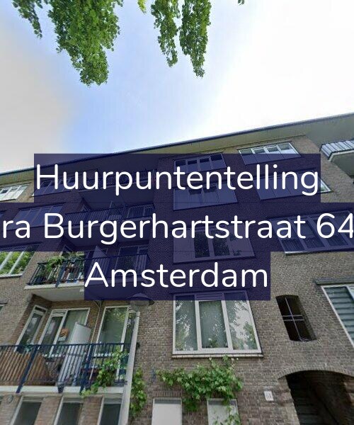 Foto gevel Huurpuntentelling voor Sara Burgerhartstraat 64-2, Amsterdam
