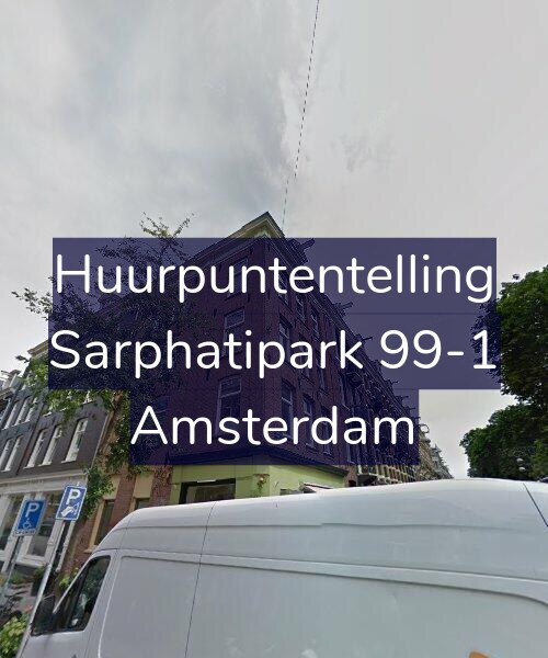 Foto gevel Huurpuntentelling voor Sarphatipark 99-1, Amsterdam