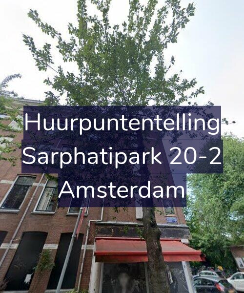 Foto gevel Huurpuntentelling voor Sarphatipark 20-2, Amsterdam