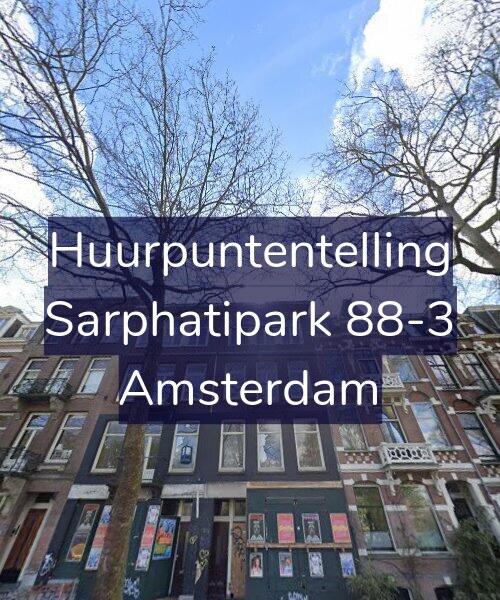 Foto gevel Huurpuntentelling voor Sarphatipark 88-3, Amsterdam