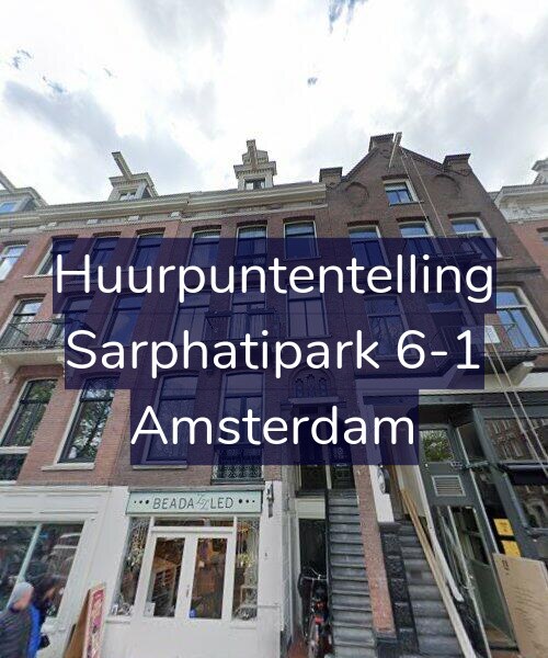 Foto gevel Huurpuntentelling voor Sarphatipark 6-1, Amsterdam