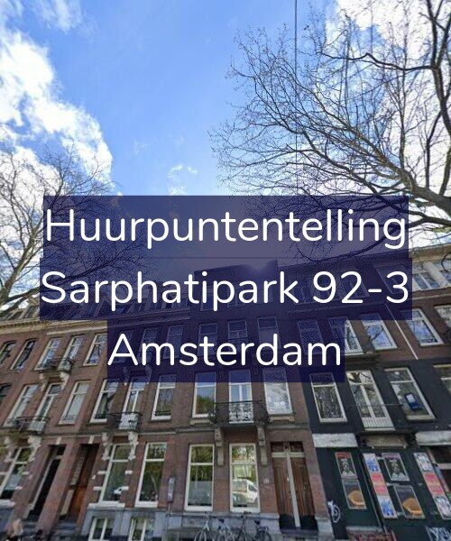 Foto gevel Huurpuntentelling voor Sarphatipark 92-3, Amsterdam