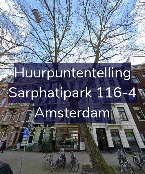 Foto gevel Huurpuntentelling voor Sarphatipark 116-4, Amsterdam