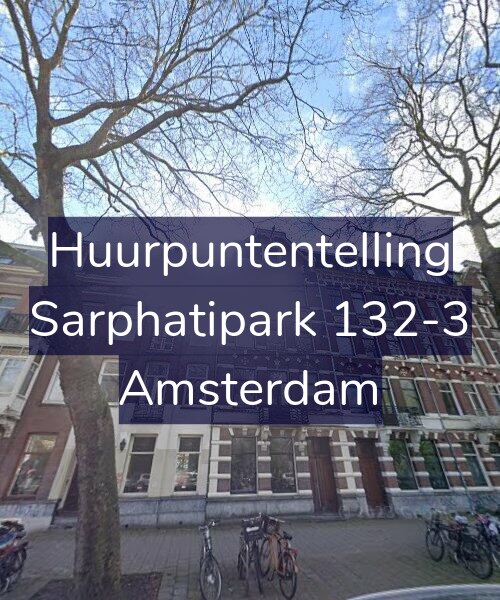 Foto gevel Huurpuntentelling voor Sarphatipark 132-3, Amsterdam
