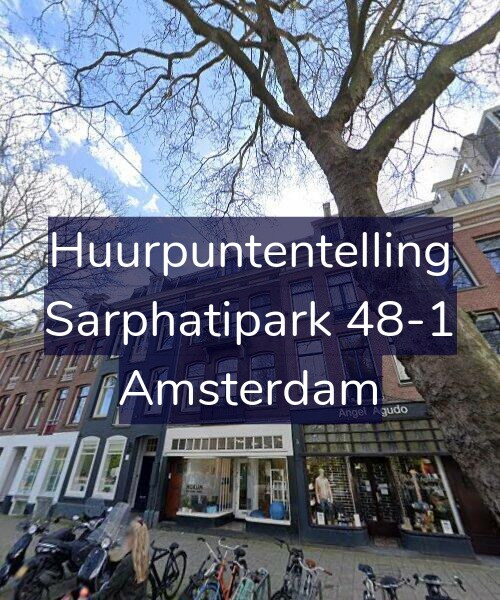 Foto gevel Huurpuntentelling voor Sarphatipark 48-1, Amsterdam