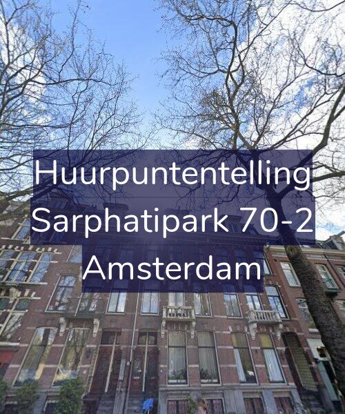 Foto gevel Huurpuntentelling voor Sarphatipark 70-2, Amsterdam