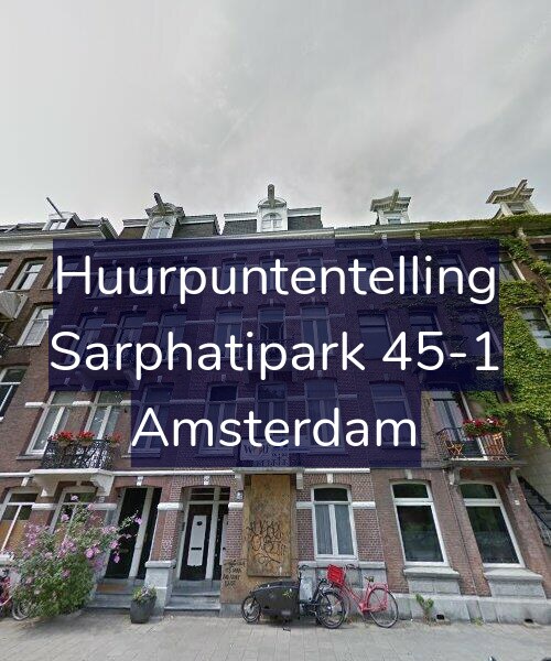 Foto gevel Huurpuntentelling voor Sarphatipark 45-1, Amsterdam