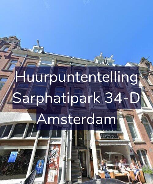 Foto gevel Huurpuntentelling voor Sarphatipark 34-D, Amsterdam