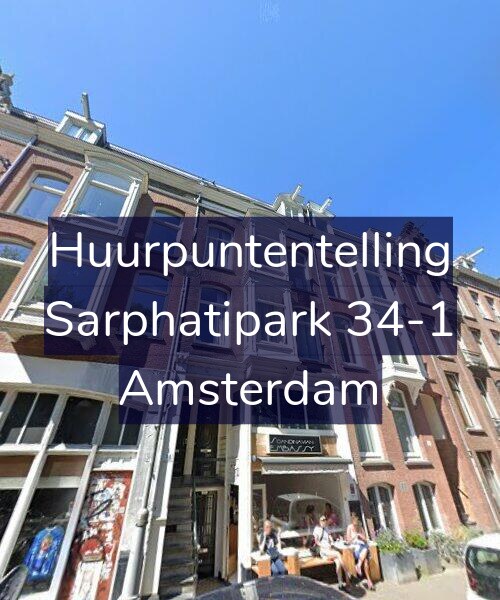 Foto gevel Huurpuntentelling voor Sarphatipark 34-1, Amsterdam