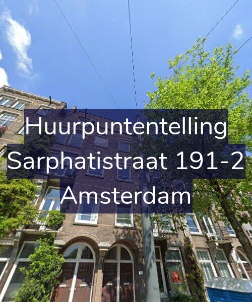 Foto gevel Huurpuntentelling voor Sarphatistraat 191-2, Amsterdam