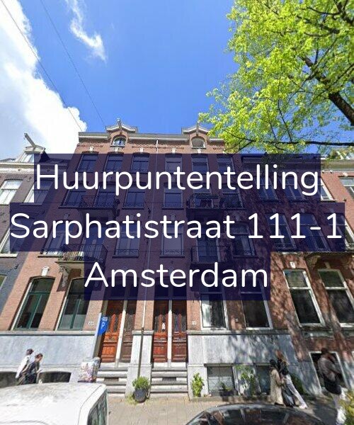 Foto gevel Huurpuntentelling voor Sarphatistraat 111-1, Amsterdam