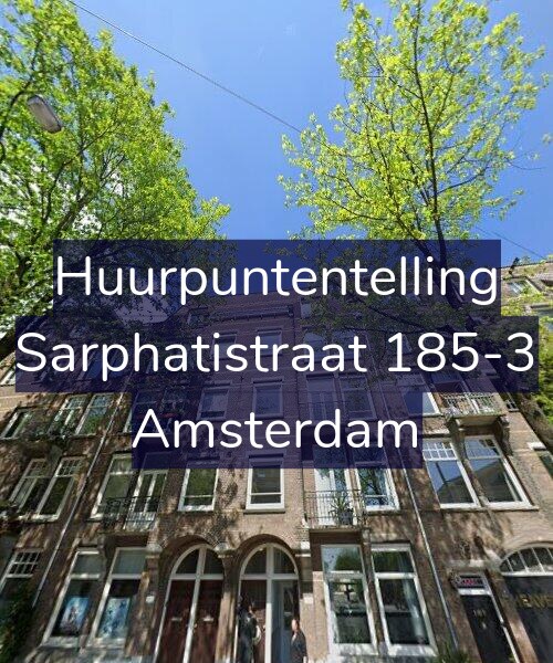 Foto gevel Huurpuntentelling voor Sarphatistraat 185-3, Amsterdam