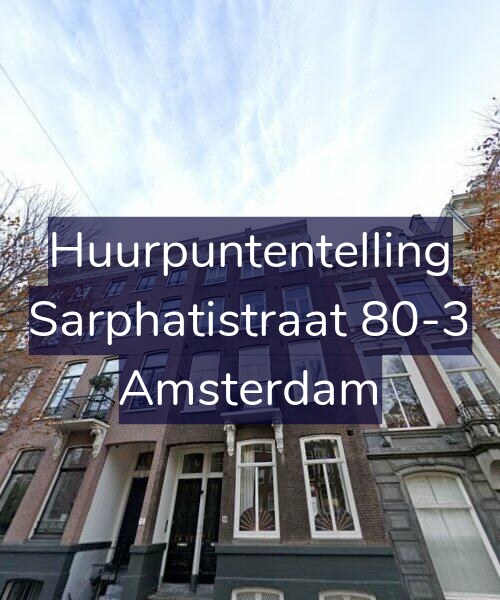 Foto gevel Huurpuntentelling voor Sarphatistraat 80-3, Amsterdam