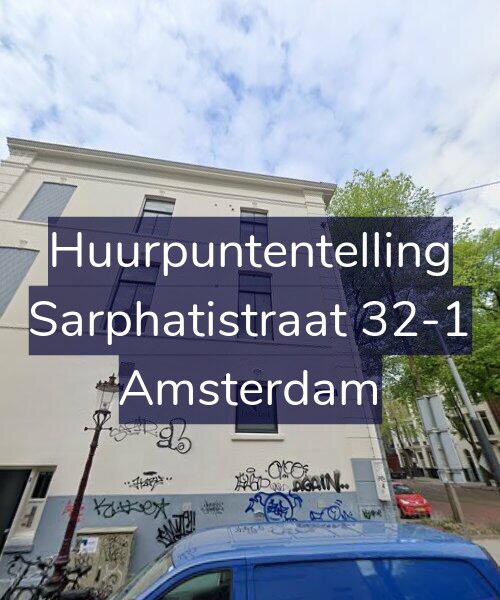 Foto gevel Huurpuntentelling voor Sarphatistraat 32-1, Amsterdam