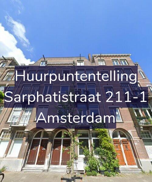 Foto gevel Huurpuntentelling voor Sarphatistraat 211-1, Amsterdam