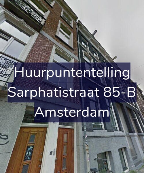 Foto gevel Huurpuntentelling voor Sarphatistraat 85-B, Amsterdam
