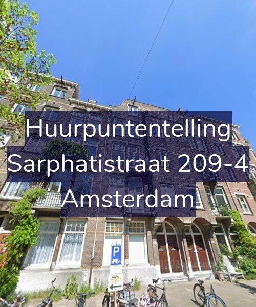 Foto gevel Huurpuntentelling voor Sarphatistraat 209-4, Amsterdam