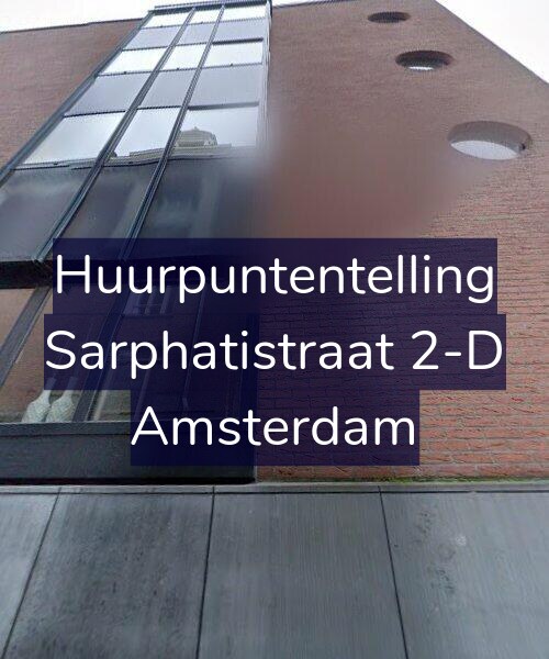 Foto gevel Huurpuntentelling voor Sarphatistraat 2-D, Amsterdam