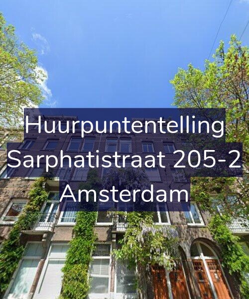 Foto gevel Huurpuntentelling voor Sarphatistraat 205-2, Amsterdam