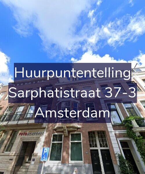 Foto gevel Huurpuntentelling voor Sarphatistraat 37-3, Amsterdam