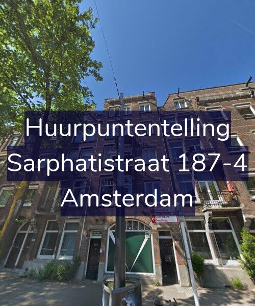 Foto gevel Huurpuntentelling voor Sarphatistraat 187-4, Amsterdam