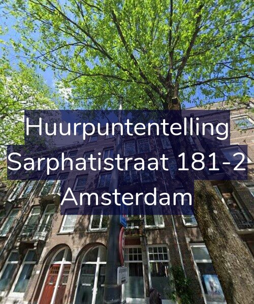 Foto gevel Huurpuntentelling voor Sarphatistraat 181-2, Amsterdam