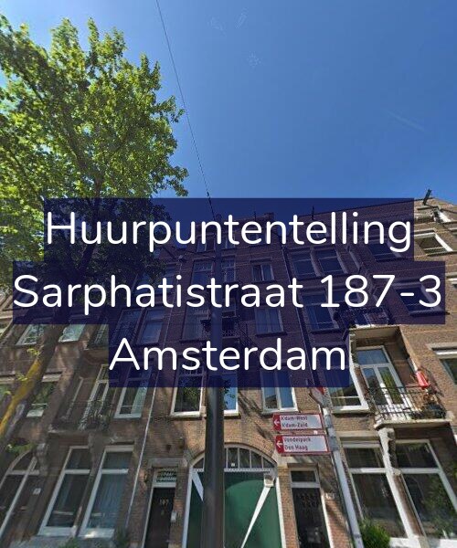 Foto gevel Huurpuntentelling voor Sarphatistraat 187-3, Amsterdam