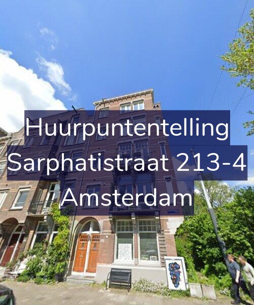 Foto gevel Huurpuntentelling voor Sarphatistraat 213-4, Amsterdam